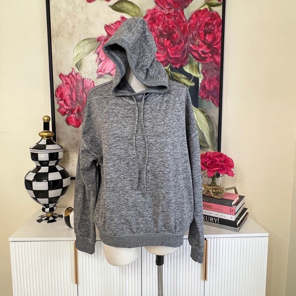 Z by Zella Women's Space Dye Long Sleeve Pullover Hoodie Black Size Small NWT